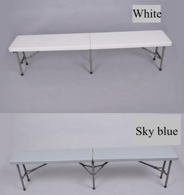 China Hot Popular Outdoor Table Blow-molded Dining / Study / Garden Fold Up Bench 10-12 People Plastic for sale