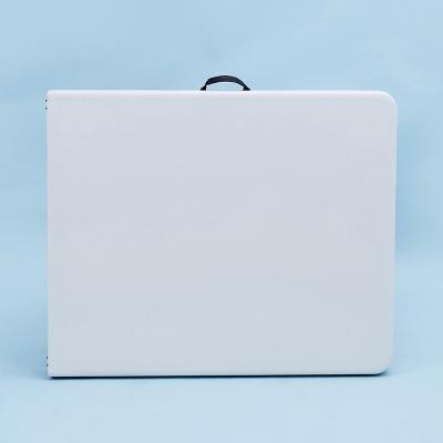 China Sturdy28mm GA Steel Frame 6ft Plastic Folding Portable Message Board for sale