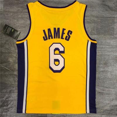 China 2022 season high quality men's basketball breathable jersey James #23 Bryant laker s #24 sports Kuzma#0 wear custom name and LOGO uniform for sale