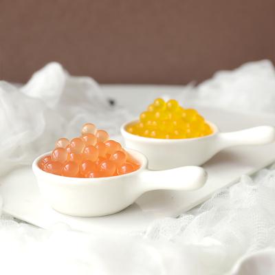 China Wholesale Flavored Quick Food Beverage Popping Boba Boba Jumping Orange Juice Balls For Bubble Milk Tea for sale