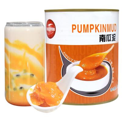 China Pure Natural 850g Pumpkin Puree Canned Pumpkin Sauce Dessert Tea Ingredients for sale