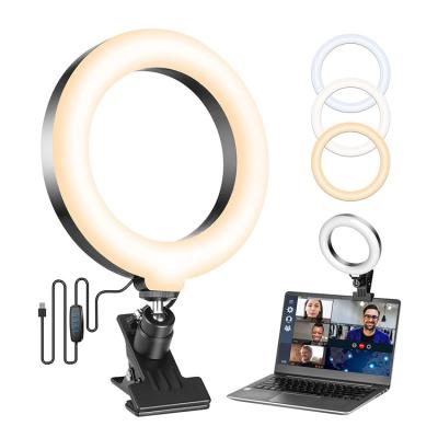 China 6inch Laptop Mini USB LED Ring Light Stick Dimmable Touch Switch White LED Ring Light for Notebook Buzz Meeting for sale