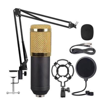 China Microphone Condenser MIC 3.5mm XLR Recording Studio Microphone Cable Plug & Play With V8 Sound Card for sale