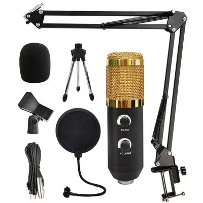 China Microphone 3.5mm USB Mic Condenser USB Mic For Recording Music With Stand Filter Compatible With V8 Sound Card for sale