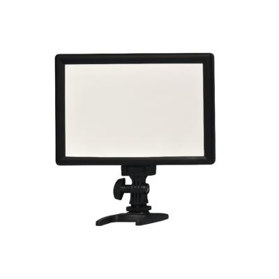 China Soft Mini LED Panel Light Visual Head Light On Camera Panel Lamp With LCD Display Dimmable 3200-5600K Dual Color CRI95+ for sale