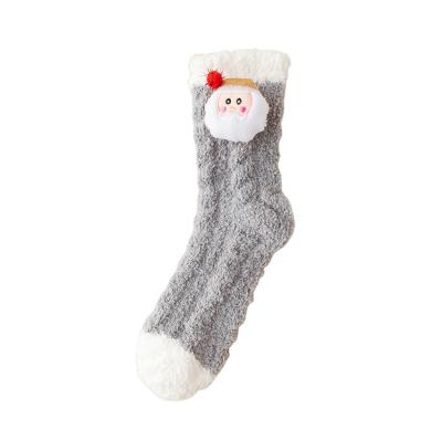 China Coral Fleece Multicolor Optional Custom high quality soft Logo Womens Socks for sale