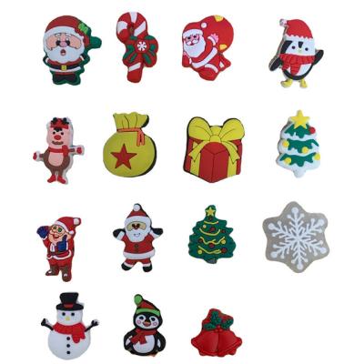 China Shoe Buckle Kids 3d PVC Shoes Flower Christmas Decorative Charms Shoe Buckles and Accessories for sale