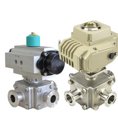 China General Chinese Factory Three Actuator Y Type Stainless 3 Way Ball Diverter Valve With A Cheap Price for sale