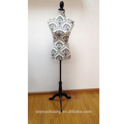 China Hotsell Normal Price Female Upper Body Mannequin Sale Covered With Brush Cloth for sale