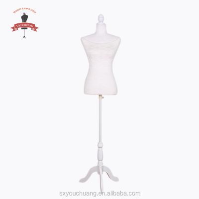 China Full Size Custom Clothes Mannequins Adjustable Tailor Dummy With White Stand And MDF Base for sale