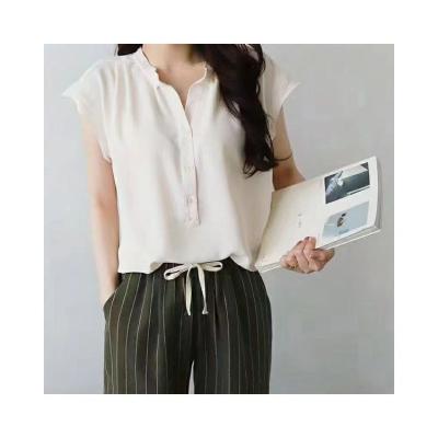 China Breathable Hot New Products Casual Blouse One Piece Set Women Clothing Shorts Chiffon Blouse for sale