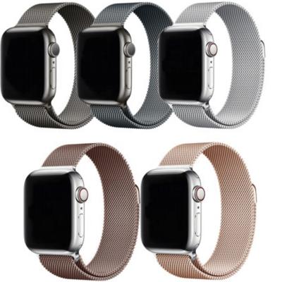 China With Magnetic Closure Luxury Smart Watch Metal Straps 38MM 40MM 42MM 44MM For Apple Watch Milanese Band With Magnetic Closure for sale