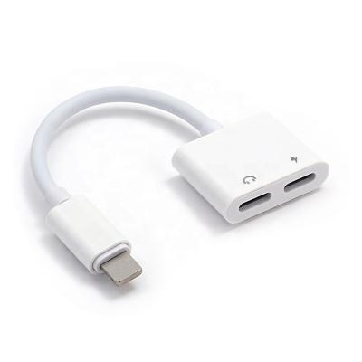 China Mobile Phone Premium 2 IN 1 Adapter For iPhone Dual Audio Charging Adapter With High Quality for sale