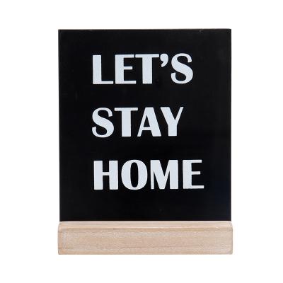 China Custom Wood Europe Sign Table Home Decor Europe Signs Farmhouse Decor 3 Sets Quote Office Inspirational Sign Replaceable for sale