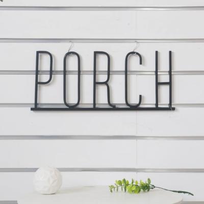 China Low MOQ Retro Europe Letter Porch Rack Frame Metal Signs Decorating Walls for sale