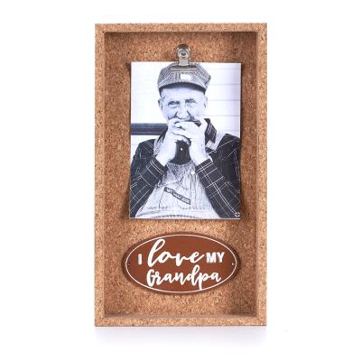 China Europe Decor Cork Board Photo Frames Wood Photo Holders Pesonalized Photo Clips for sale