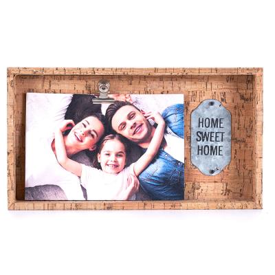 China Europe Europe Customized Wooden Photo Frames Cork Board Wood Photo Holders Photo Clips Photo Clips for sale