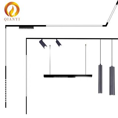 China Modern New Trend 48V Linear Projector Magnetic Track Light System Led Track Light Surface Recessed Pendant Magnetic Track Light for sale