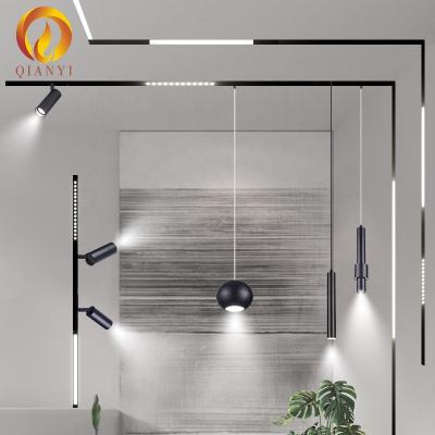 China Modern New Trend 48V Linear Projector Magnetic Track Light System Led Track Light Surface Recessed Pendant Magnetic Track Light for sale