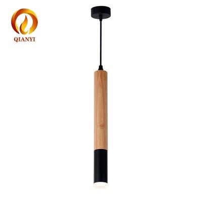 China New Products Restaurant Residential Home Decorative Wood Cafe Hanging Lamp Aluminum Led Wood Pendant Light for sale