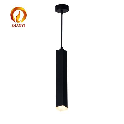 China qianyi 2019 modern residential 7W 10W 12W led aluminum square pendant light for sale