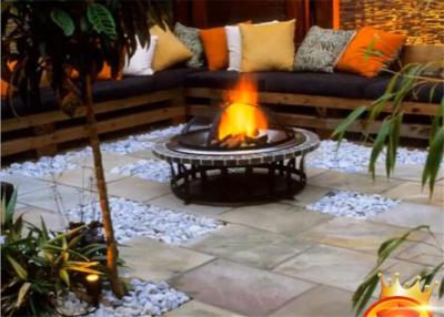 China Factory price outdoor real flame  bbq round Propano gas fireplace fire pit for sale