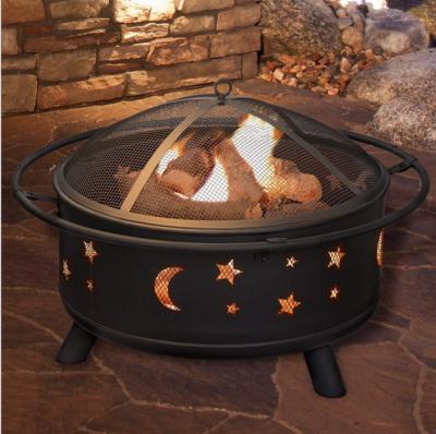 China Amazon Hot Selling 32 Inch  round Burning Charcoal BBQ grill  Wood buring outdoor fire pit for sale