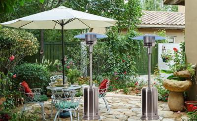 China 220 cmH Stainless Steel Silver Flexible Radiant Gas Mushroom Heaters for sale