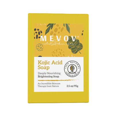 China Private Label Natural Organic Kojic Acid and Papaya Base Cleansing Skin Whitening Brightening Soap for sale