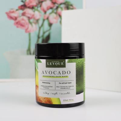 China Skin Care Product Stock Private Label Hair Repairing Deep Softening Moisturize For Damaged Hair Avocado Hair Mask for sale