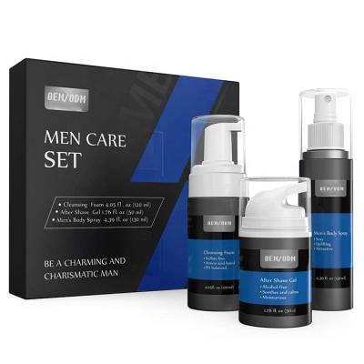 China OEM ODM Man Face Skin Care Set Face Cleanser Nourishing Toner Lotion Set For Men for sale