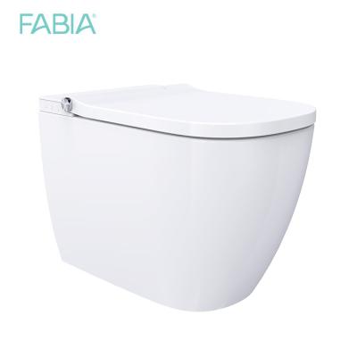 China Electric Automatic Operation High Quality Ceramic Square Intelligent Closestool Back To Wall Smart Automatic Cleaning Toilet for sale