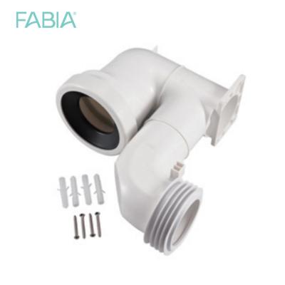 China Modern Concealed Pipe Fitting PP White With Rubber Toilet Concealed Type Sewage Joint Z Tank Drain Pipe for sale