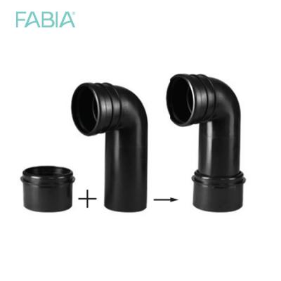 China Sewage Flush Elbow PVC Tank Accessories Set Modern Flushling Pipe Concealed Black Hose Bend Pipe for sale