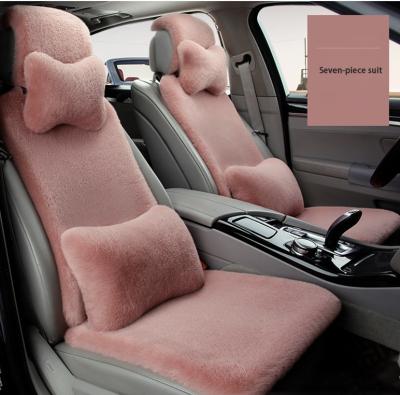 China Brief & Single warm plush car cushion plush winter sale color cushion cover wool thick warm back cushion for sale