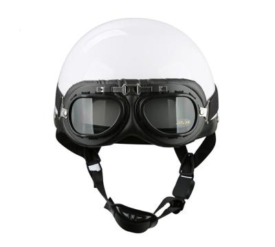 China Electric Motorcycle Hot Sale Cute Black And White Helmet Four Seasons Half-face Motorbike Electric Safety Helmet for sale