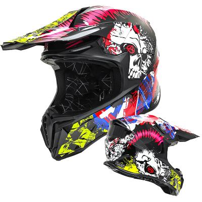 China Carbon fiber export customized decals motorcycle helmets go kart helmet cross country cool full face racing helme for sale