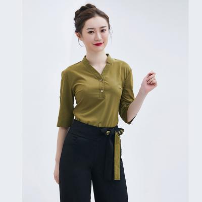 China Comfortable Fashion Design Beauty Industry High End Spa Salon Uniform For Women for sale