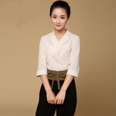 China New fashion comfortable spa uniforms beauty salon tunic women therapist uniform with wholesale price for sale