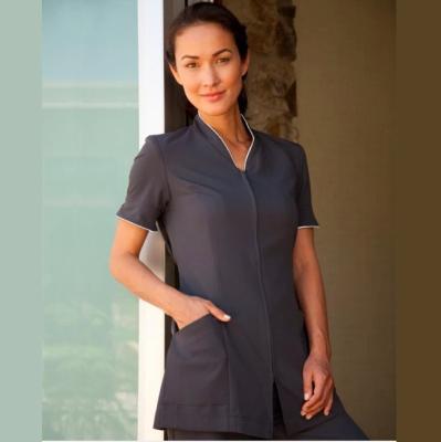 China Well-designed comfortable and breathable spa tunic uniforms design uniform for salon staff for sale