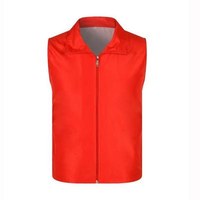 China Anti-wrinkle waterproof fabric sleeveless comic collar keep warm vest coat for men for sale