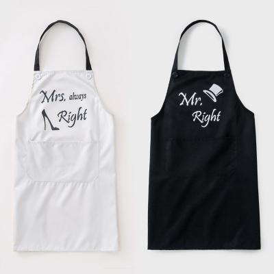 China Sale Restaurants Breathable Kitchen Cooking Bartender Aprons With Custom Logo Service for sale