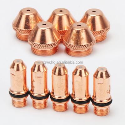 China Tellurium Yueyang LGK160 LGK200 Plasma Cutting Torch Consumables Electrode Nozzle Shield Copper Parts for sale