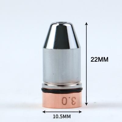 China Laser Equipment Parts 2021 New Bullet Nozzles Double Layer Caliber 0.8-4.0mm Bullet Copper Spray Nozzle For CINCINNATI Lasermech Fiber Cutting Machine for sale