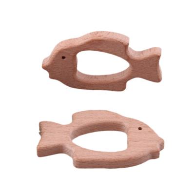 China Natural Chewable Ring Animal Wooden Baby Teether Toy New Europe Chew Beech for sale