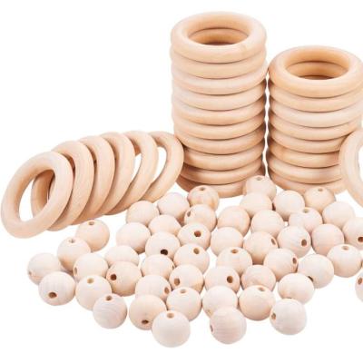 China Europe Peaktop Wood Beads Wooden Rings Circles Log Jewelry Making Ring For DIY for sale