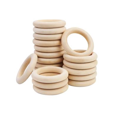 China Europe Wholesale Unfinished Solid Wood Opens Natural Wood Ring For Craft Connectors for sale