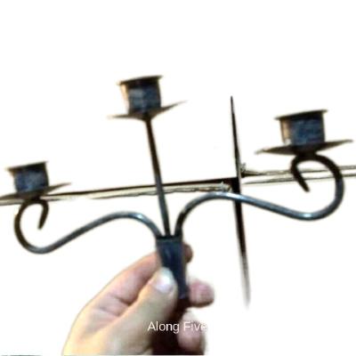 China High quality Factory European style wrought iron decorative candle holder bracket creative three-headed candle holder home decoration for sale