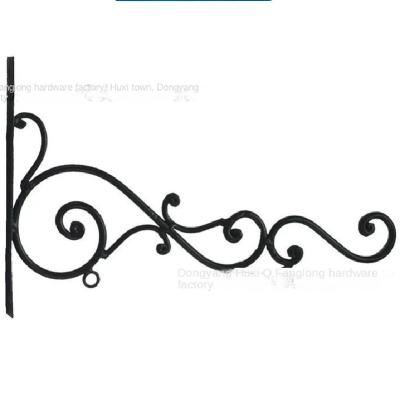 China High quality Iron Wall hook processing Retro iron art wall clock hook Iron crafts landscape flower basket decoration hook for sale