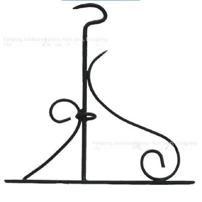 China High quality Antique wall hook wrought iron metal crafts customization Iron storage hook for small hanging basket Sample support for sale